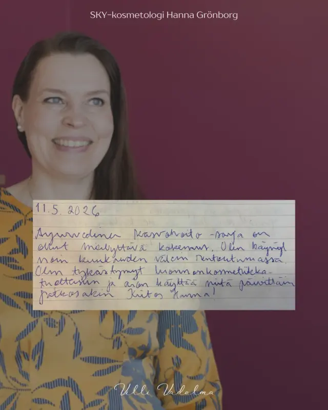 Asiakaspalaute useamman hoidon sarjan jälkeen.🤍

Haluaisitko sinä juuri ihollesi räätälöidyn hoitosarjan? Ota yhteyttä, ja aloitetaan yhteistyö.💫

- Villi Vadelma, Helsinki

#kauneushoitolahelsinki #kosmetologihelsinki #luonnonkosmetiikka #kauneushoitolakumpula #ihonhoito