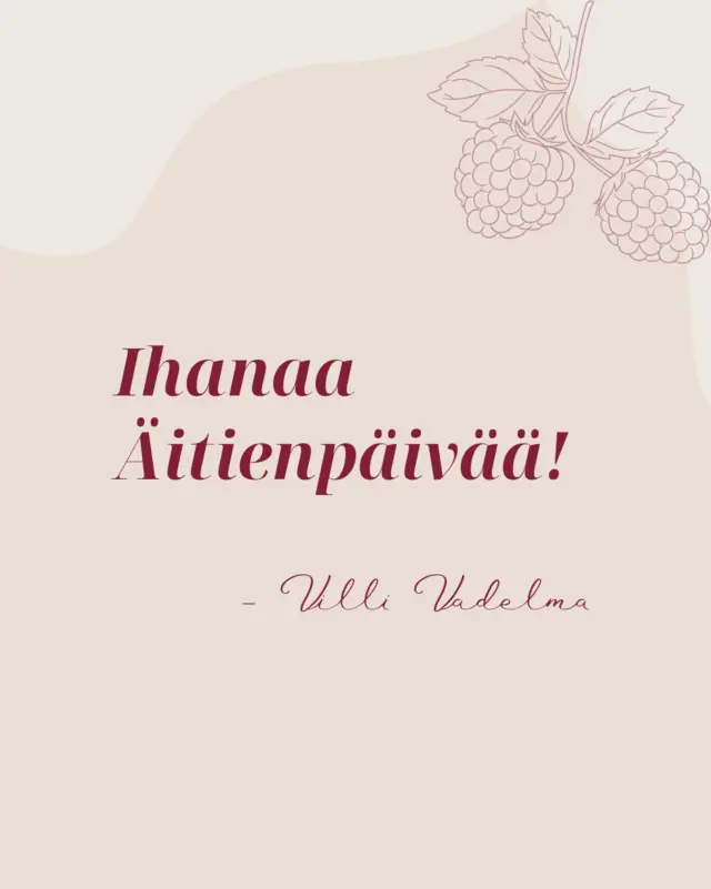 Hyvää äitienpäivää kaikille upeille äideille🤍

Äidit antavat niin paljon rakkautta, aikaa, huolenpitoa ja voimaa ympärilleen joka päivä. Tänään on päivä pysähtyä hetkeksi ja muistaa myös itseäsi. Olet tärkeä.
 
Toivomme, että päiväsi on täynnä lämpöä, rakkaita hetkiä ja pientä hengähdystä arjen keskellä.

Ihanaa ja lempeää äitienpäivää kaikille äideille 🌸

– Villi Vadelma, Helsinki

#kauneusjaterveys #villivadelma #kauneushoitolavillivadelma #kauneushoitola #kauneushoitolahelsinki