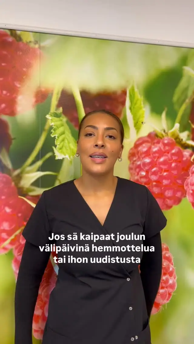 Unohda joulukiireet ja tule rentoutumaan Petran hoitoihin Villi Vadelmaan!🩷

Meidän valikoimasta löydät mm. kasvohoidot, hieronnat ja jalkahoidot. Ei ole tämän parempaa tapaa viettää välipäiviä, ja palkita itsensä kuluneesta vuodesta.✨

Nähdään Villi Vadelmassa!🥰

- Villi Vadelma, Helsinki

#kauneushoitolahelsinki #kosmetologihelsinki #luonnonkosmetiikka #kauneushoitolakumpula #lahjakortti
